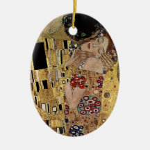 Gustav Klimt's The Kiss Detail (circa 1908) Christmas Ornaments