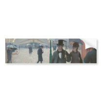 Gustave Caillebotte - Paris Street; Rainy Day Bumper Stickers