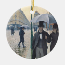Gustave Caillebotte Paris Street Rainy Day Christmas Ornament