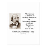 Gustave Flaubert Children Ambitious Read To Live Postcard