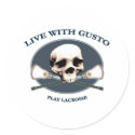 Gusto Lacrosse Pirate Round Stickers