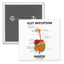 Gut Intuition Inside (Digestive System Humor) Button