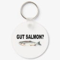 Gut Salmon? Funny Fishing T-Shirts and Stickers! keychains