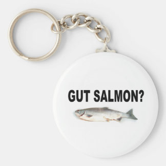 Gut Salmon? Funny Fishing T-Shirts and Stickers! Keychains