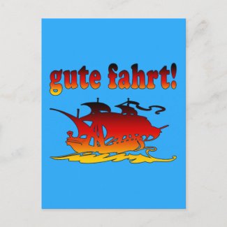 Gute Fahrt Good Trip in German Vacations Travel postcard
