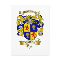 Guthrie Coat of Arms postcards