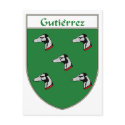 Gutierrez Coat of Arms/Family Crest postcards by NameGame Gutierrez Coat of Arms/Family Crest postcards