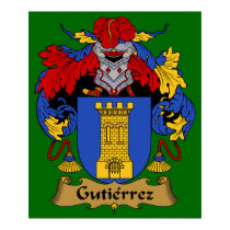 Gutierrez Coat of Arms Heraldic Print
