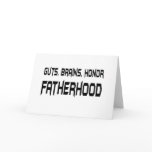 Guts, Brains, Honor, Fatherhood cards