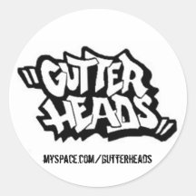 GUTTER-LOGO, myspace.com/gutterheads - sticker