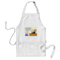 Guy bribes judge "just to be polite." aprons
