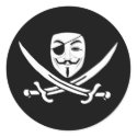 guy fawkes pirate stickers