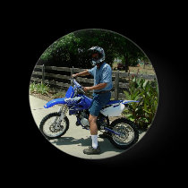 guy on motorcycle buttons