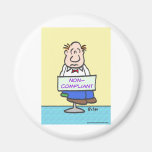 guy punished by wearing non-compliant sign refrigerator magnets