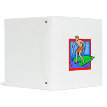 Guy Surfer 3 Ring Binders