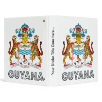 Guyana Coat of Arms 3 Ring Binders
