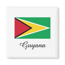 Guyana Flag Design Refrigerator Magnets