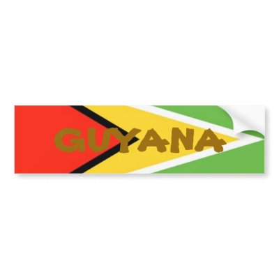 Guyana-Flag, GUYANA Bumper sticker by Medsans1