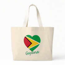 Guyana Flag Heart bags