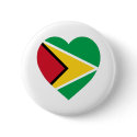 Guyana Flag Heart buttons by Vexillophile Guyana Flag Heart buttons