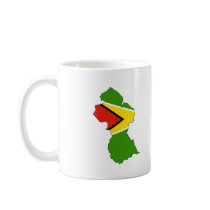 Guyana flag map mugs by FlagStore Guyana flag map mugs
