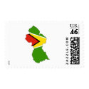 Guyana flag map postage by FlagStore Guyana flag map postage