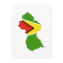 Guyana flag map postcards