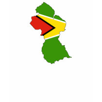 Guyana flag map t-shirts by FlagStore Guyana flag map t-shirts
