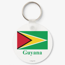 Guyana Flag with Name keychains by Vexillophile Guyana Flag with Name keychains