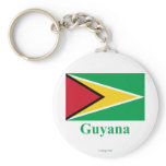 Guyana Flag with Name Key Chains