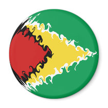 Guyana Gnarly Flag Magnet