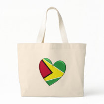 Guyana Heart Flag bags