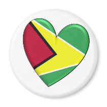Guyana Heart Flag magnets by WearFlags Guyana Heart Flag magnets
