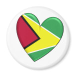 Guyana Heart Flag magnets