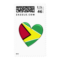 Guyana Heart Flag postage