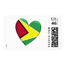 Guyana Heart Flag postage