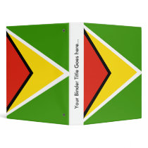 Guyana High quality Flag 3 Ring Binder