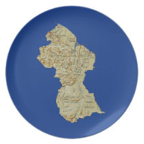 Guyana Map Plate