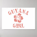 Guyana Pink Girl Posters