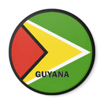 Guyana Roundel quality Flag Fridge Magnets
