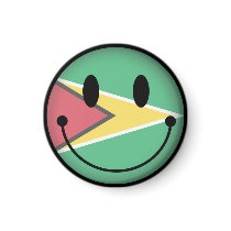 Guyana Smiley Refrigerator Magnet
