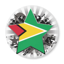 Guyana Star Fridge Magnets