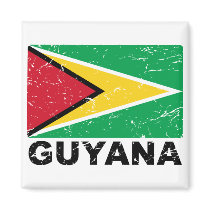 Guyana Vintage Flag Refrigerator Magnet