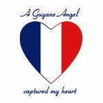 Guyane Flag Heart + Text Baby Doll T-Shirt
