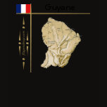 Guyane Flag + Map T-Shirt by FlagAndMap Guyane Flag + Map T-Shirt
