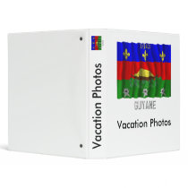Guyane waving flag with name vinyl binder