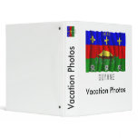 Guyane waving flag with name binders