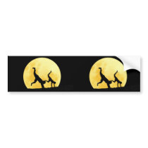 Guys and the full moon bumper stickers