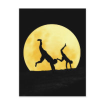 Guys and the full moon post card