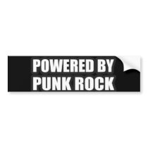guys girls POWERED BY PUNK ROCK music bumper stickers